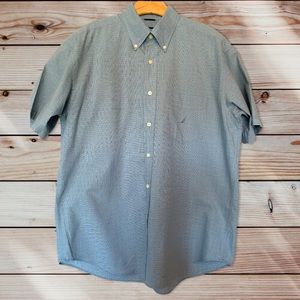 Nautica Blue Short Sleeve Sport Shirt
